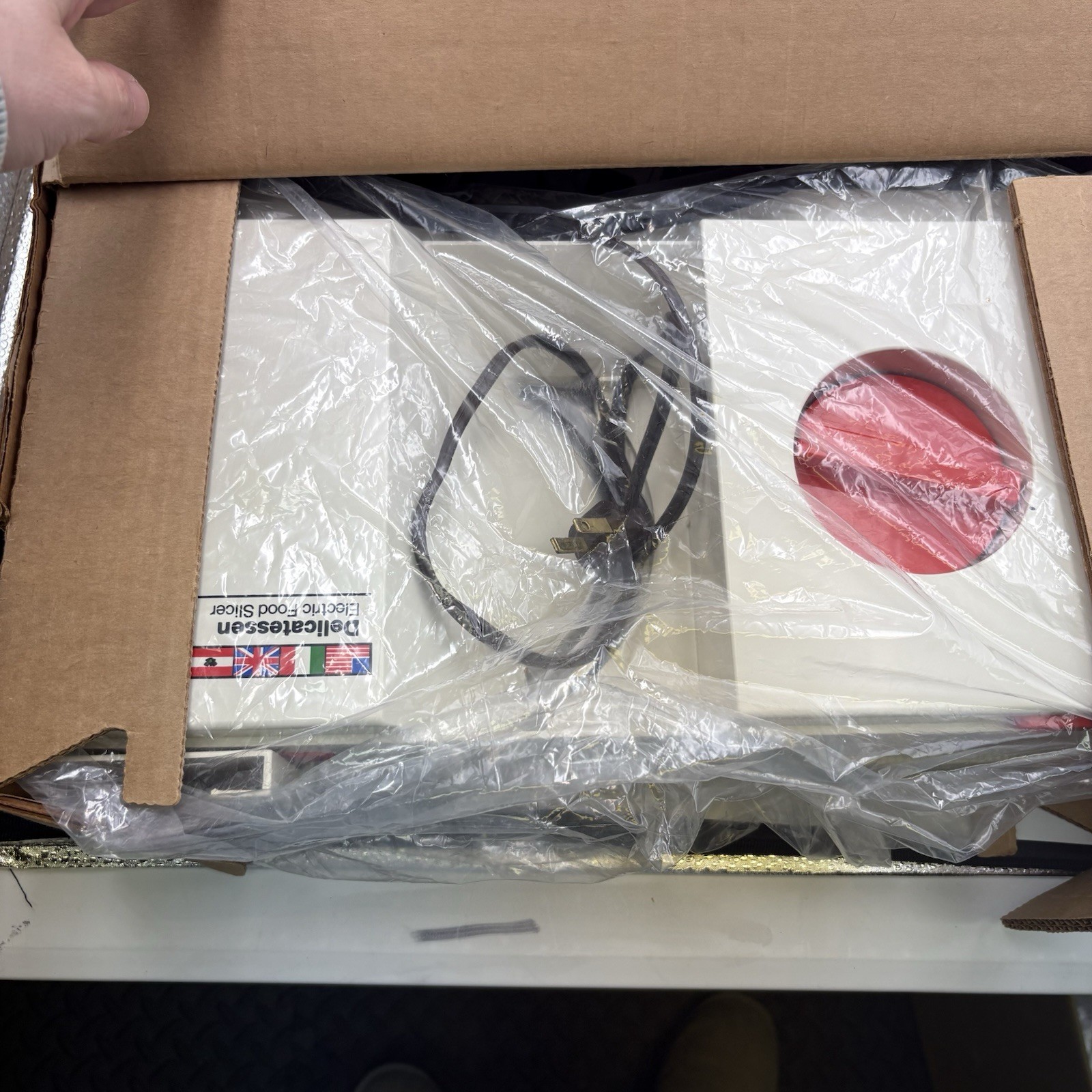 Rival 1044 Delicatessen Fold-Away Electric Food Slicer-Sliding Tray