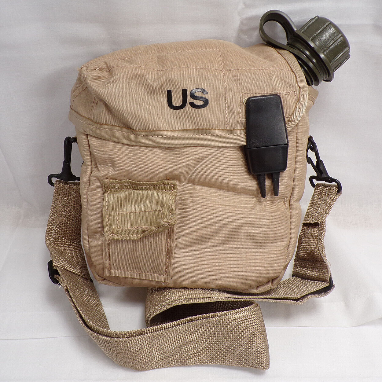 Military Canteen Set 2 QT Green Collapsible CANTEEN USGI Desert Cover +Strap NEW