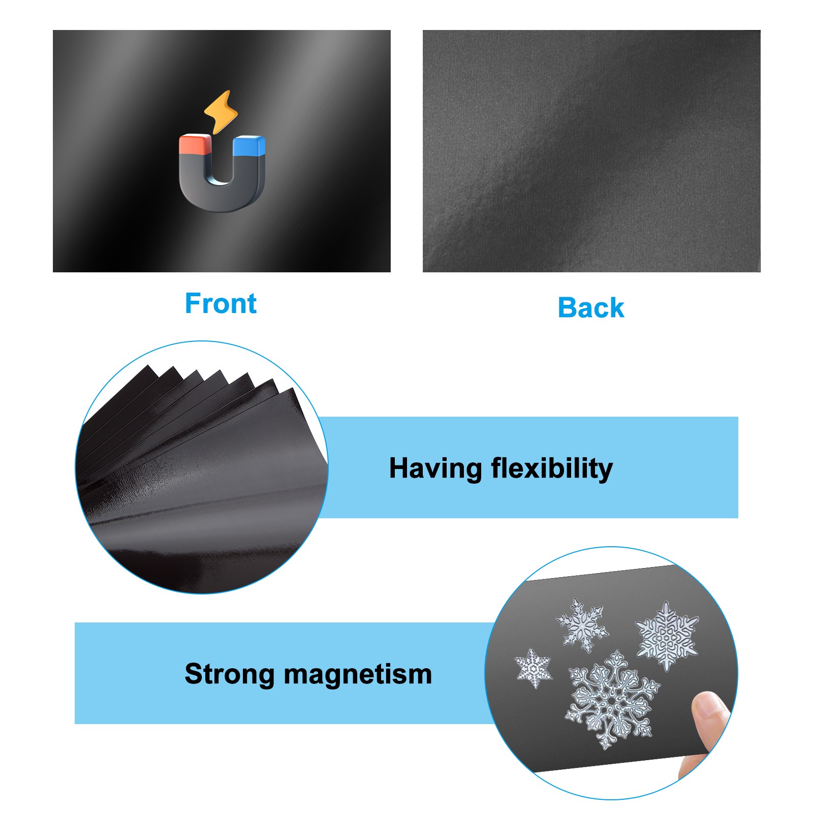 20x Stamp and Die Storage Set PVC Bags with Magnetic Sheets for DIY Scrapbooking