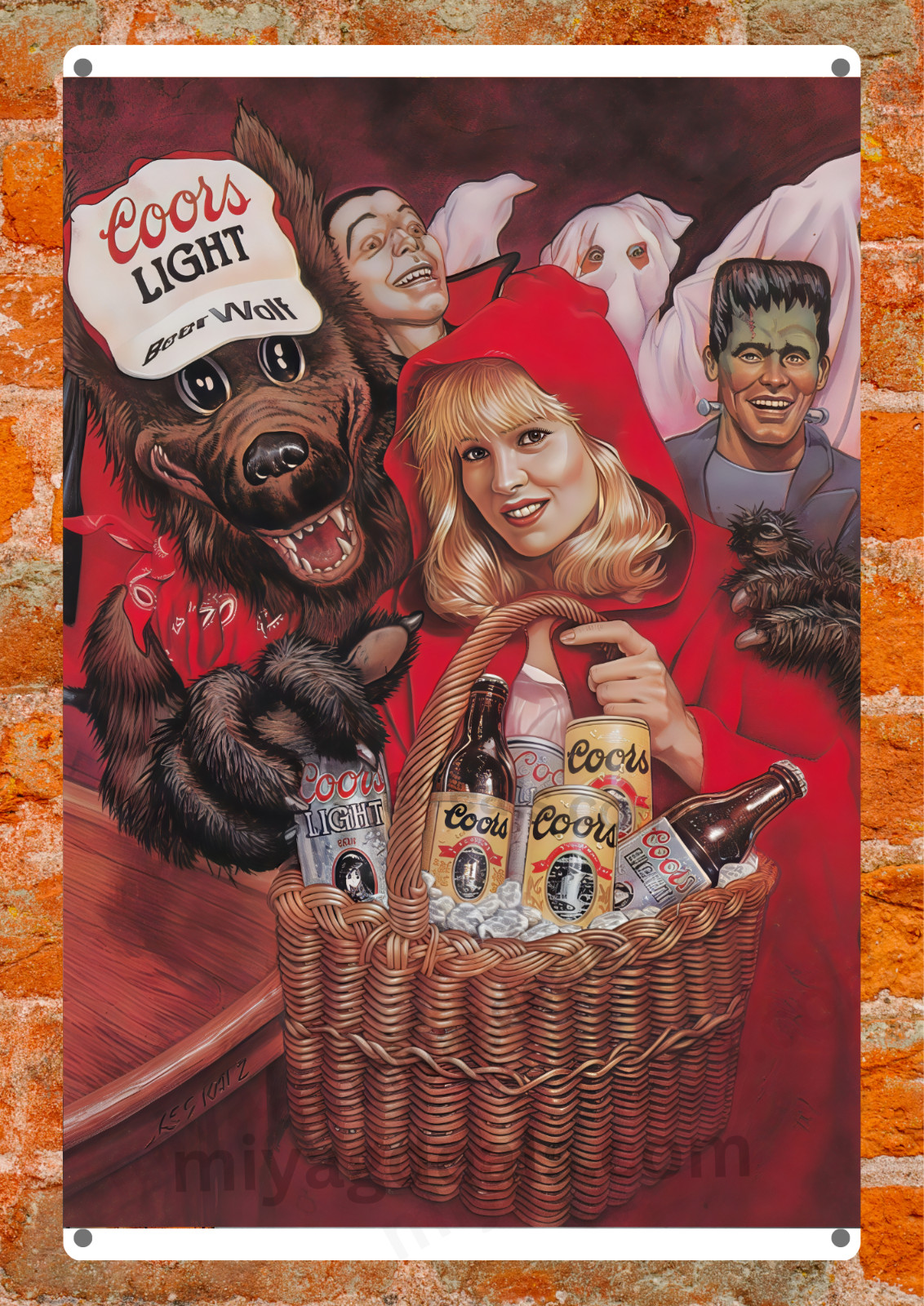 King Of Beers Sydney Sweeney Metal Poster Sign Bar Garage Wall Decor Read Des