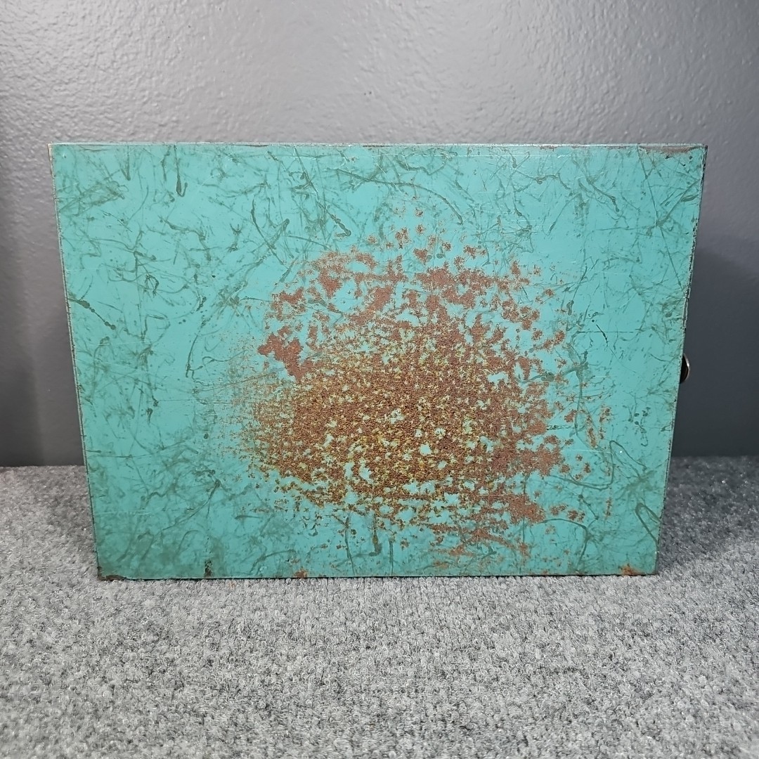 Sears Roebuck And Co. “TOWER” Green Marbled Lock Box No Key Vintage MCM