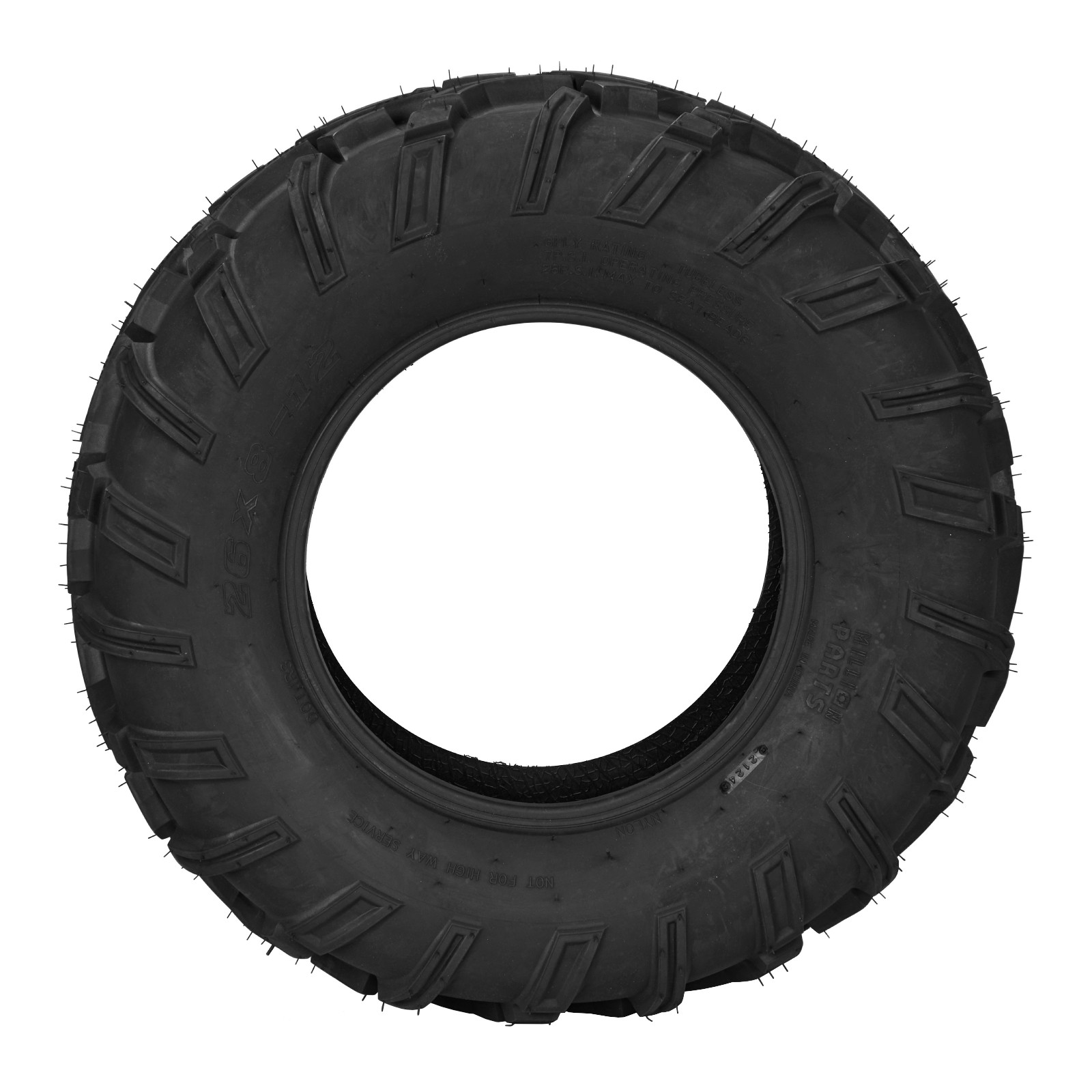 Set of 2 26x8-12 ATV/UTV Tires All Terrain AT 6 Ply 26x8x12 Tubeless