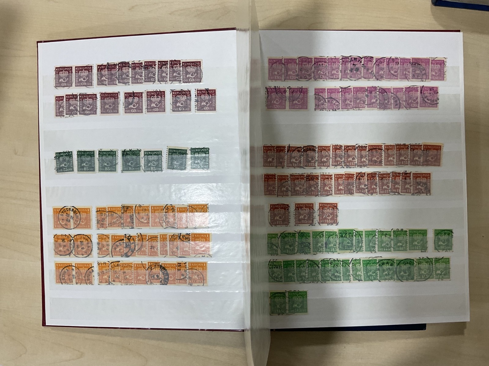 Sweden stamps. Vintage. 4 stock books/album. 4.8kg. BG97*