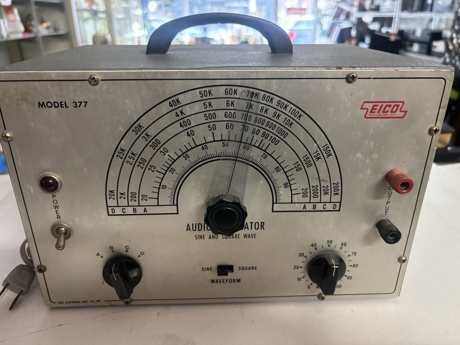 Vintage EICO Model 377 Audio Generator Sine & Square Wave - TESTED AND WORKS