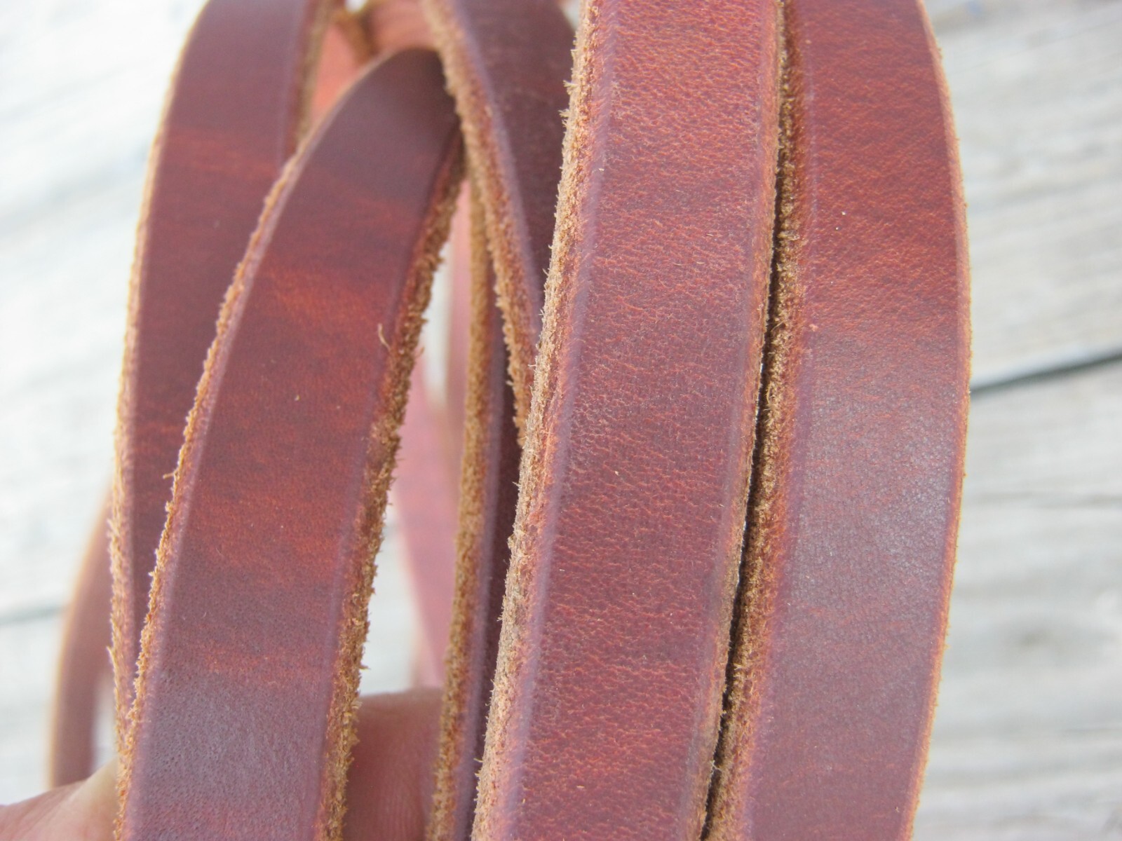 West 74 Double Stitched Harness Leather Weighted Split Reins 8' x 5/8"