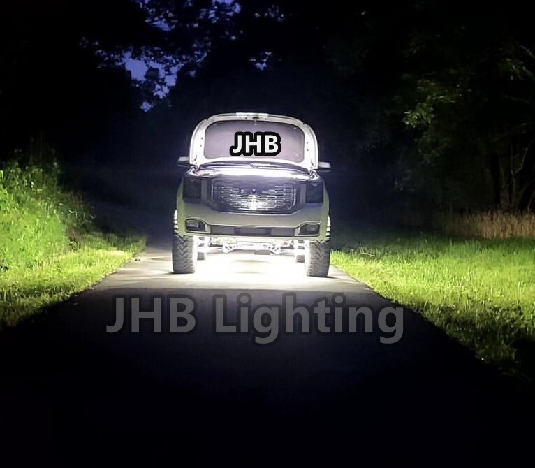 Set with (4) 17.5" QUAD ROW Strobes PURE WHITE Car Truck LED Wheel Rim Lights