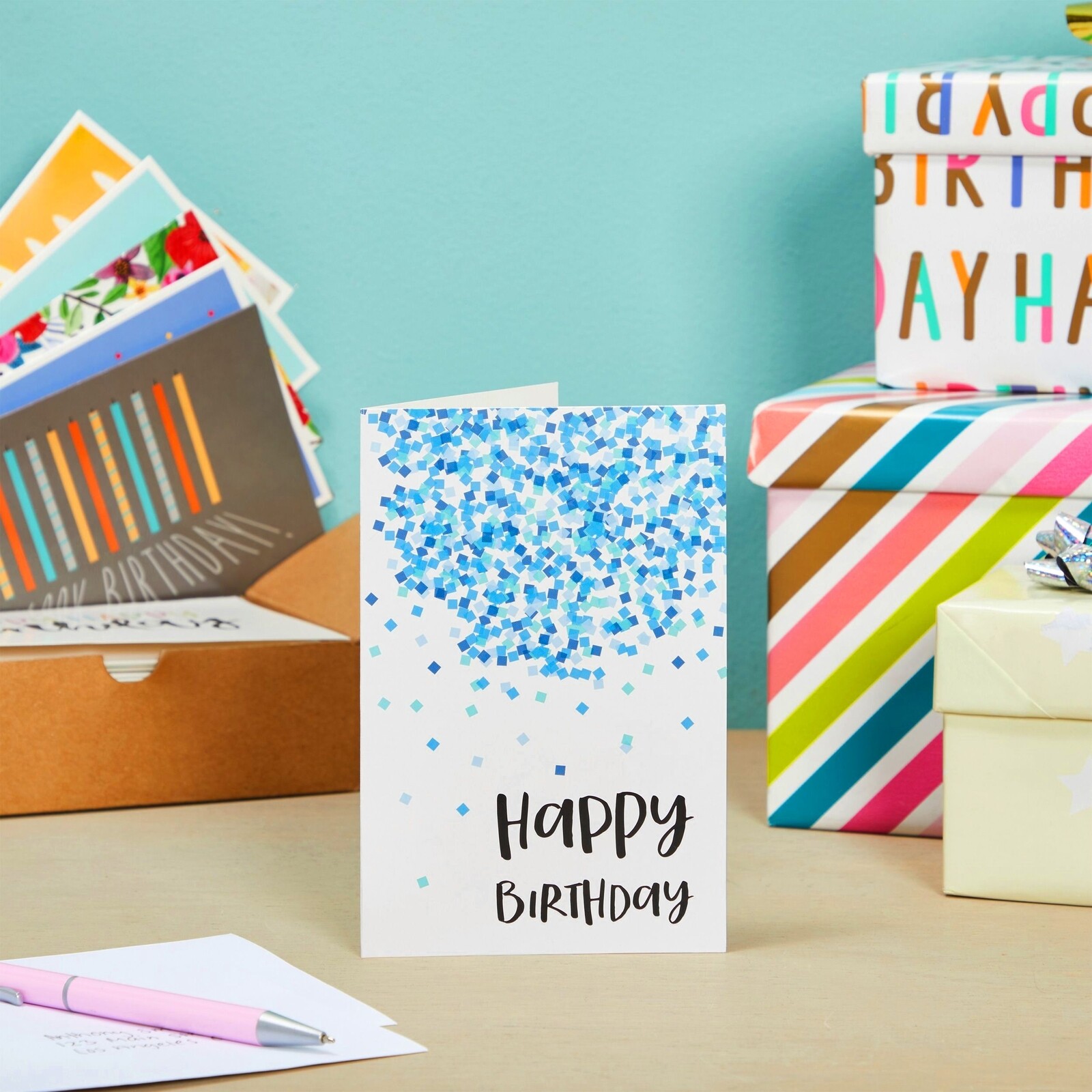 36 Pack Assorted Birthday Card Set with Envelopes, Bulk (4x6 In, Blank Inside)