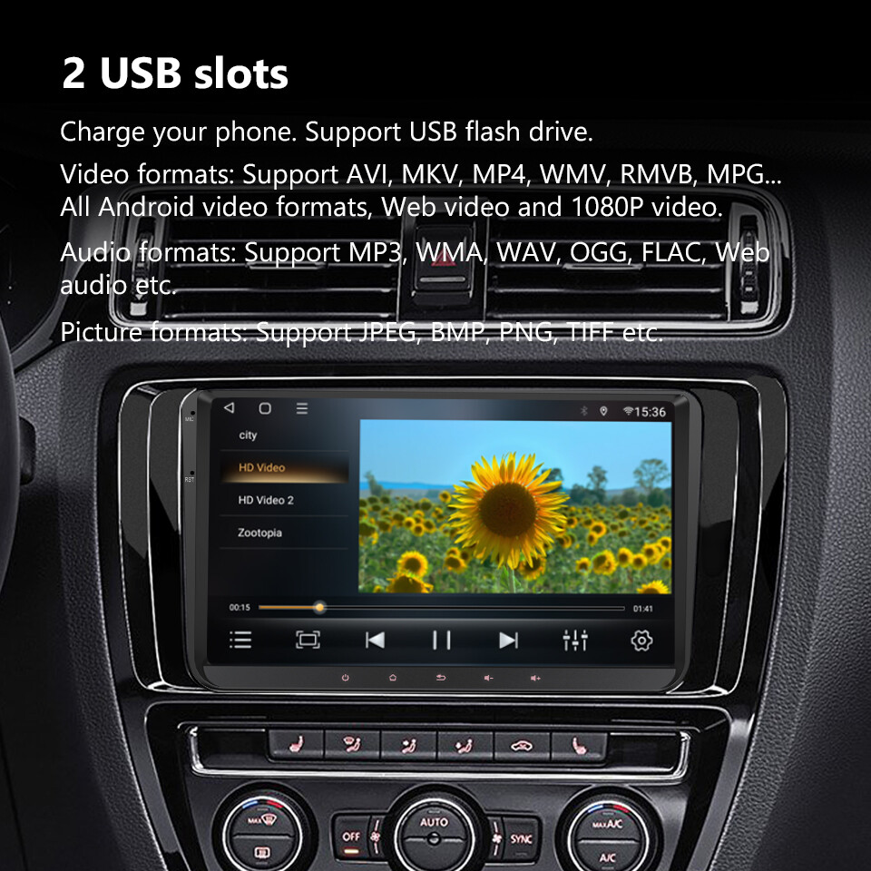 Octa Core 9" Android Car Stereo Radio CarPlay GPS DSP For VW Jetta Passat Golf 6