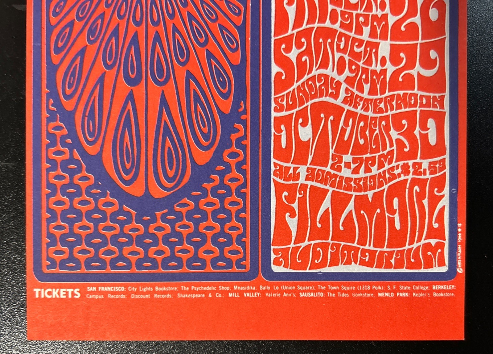 1966-FILLMORE BG-34 POSTCARD-REPRINT-CAPTAIN BEEFHEART & HIS MAGIC BAND-W.WILSON