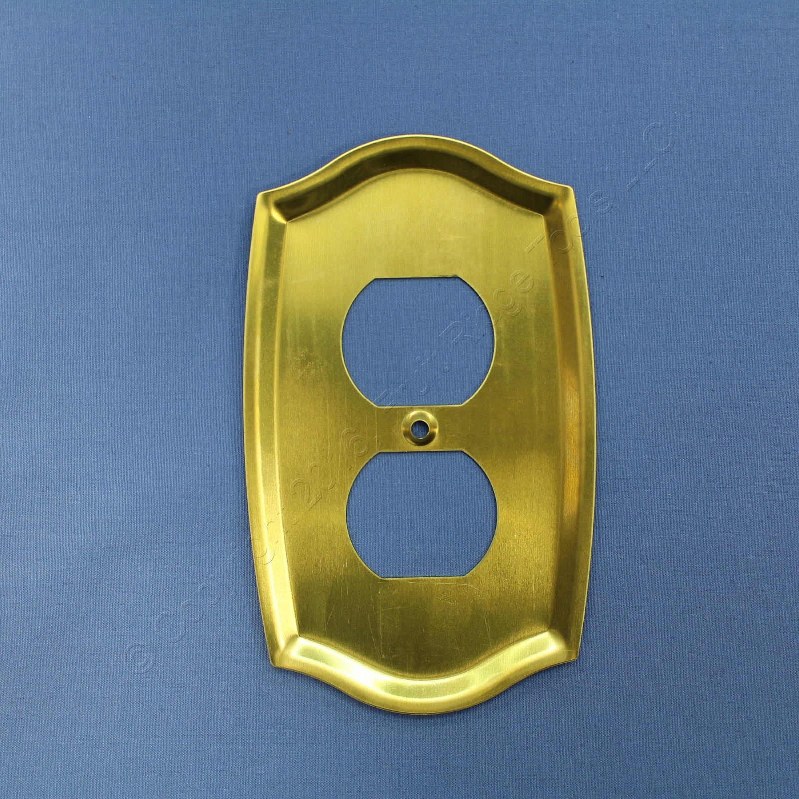 5 Leviton Brass Metal 1-Gang Receptacle Wallplate Duplex Outlet Covers 89603-CBR