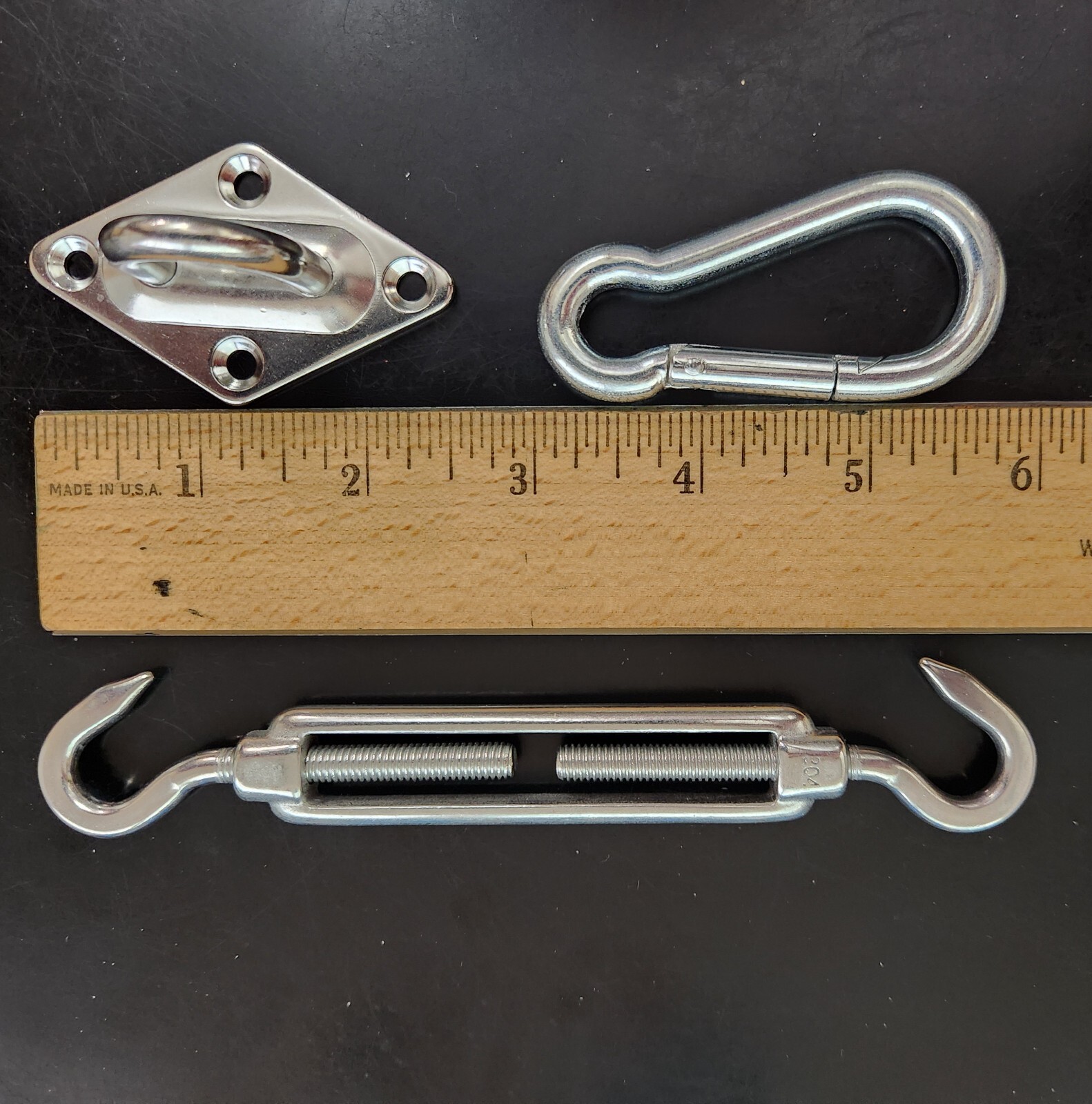 6 Inch Rectangle Sun Shade Sail Hardware Installation Kit