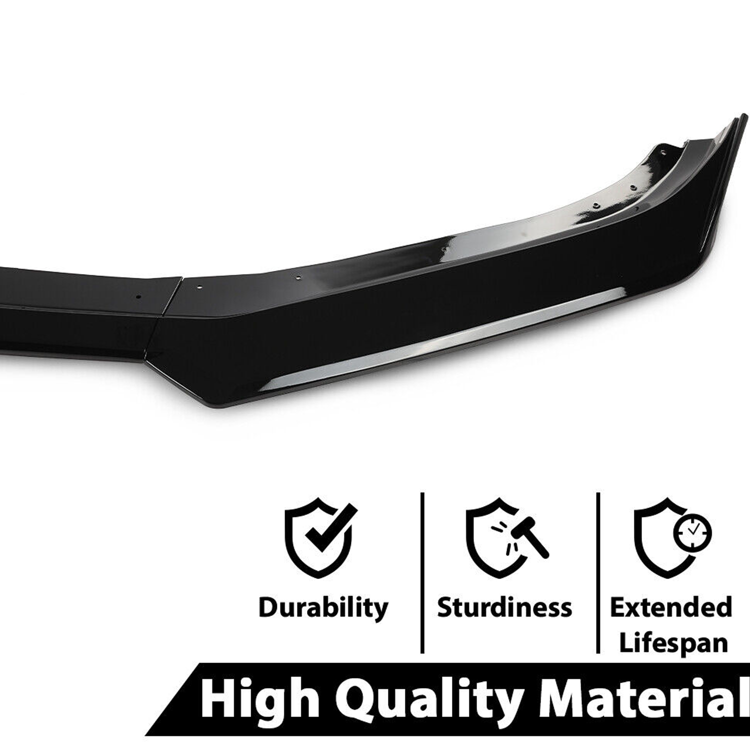 Fits For 16-22 Chevy Camaro 1LE Style Gloss Black Front Bumper Lip Splitter ABS