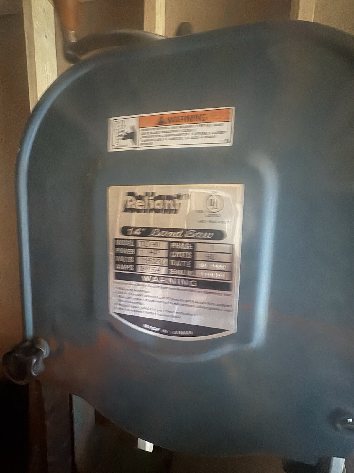 Reliant DD90 Bandsaw Band Saw