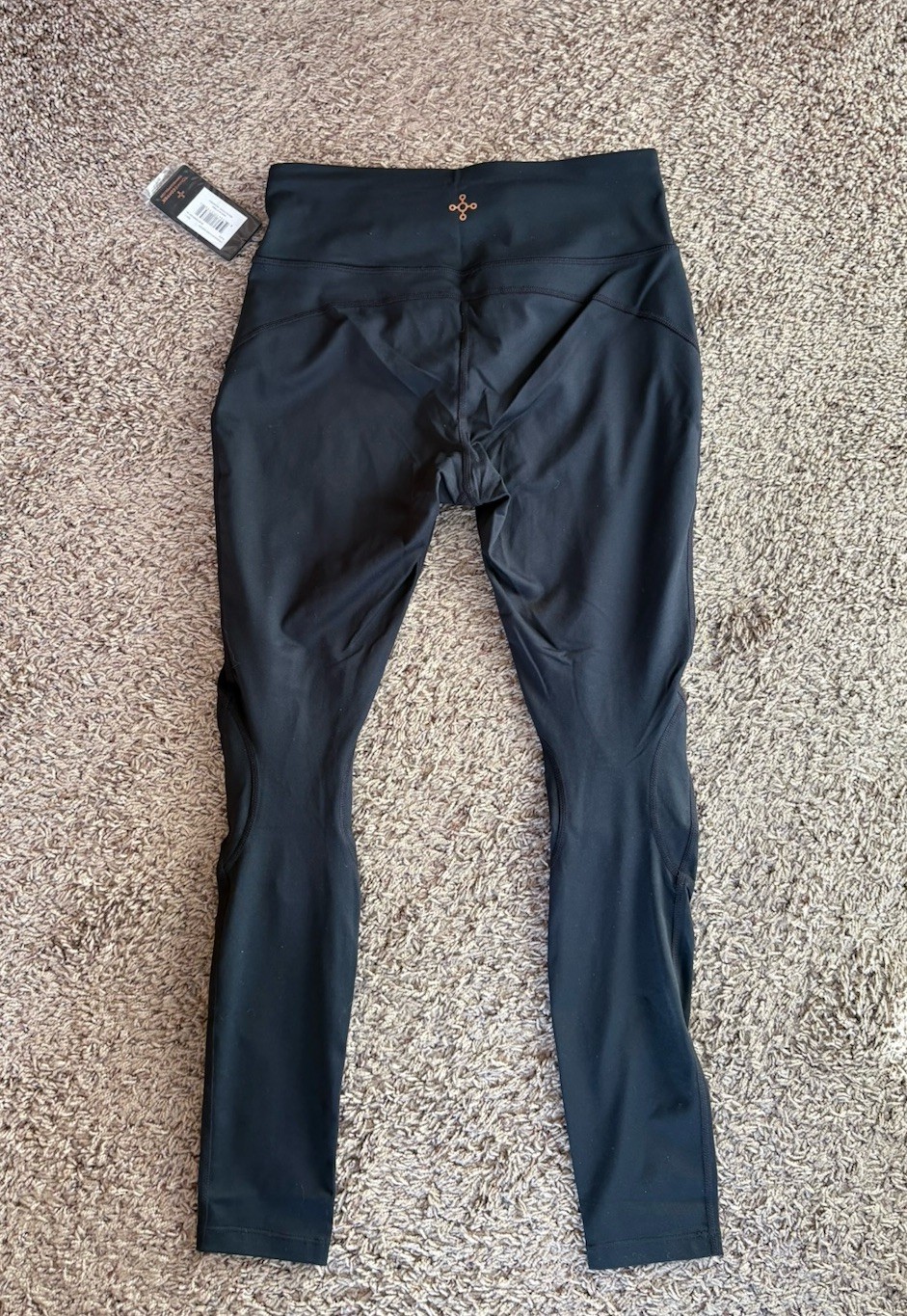 Tommie Copper Women's Knee Support Leggings Black Compression Size L NWT