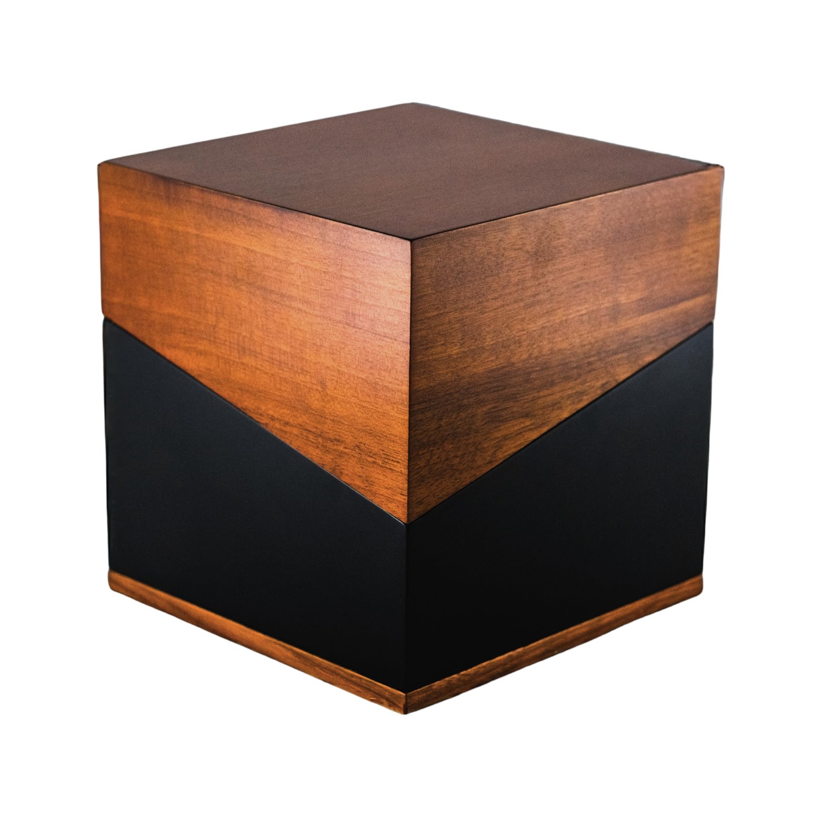 Premium Urn for Ashes Adult Human | Standard, Walnut Wood and Black