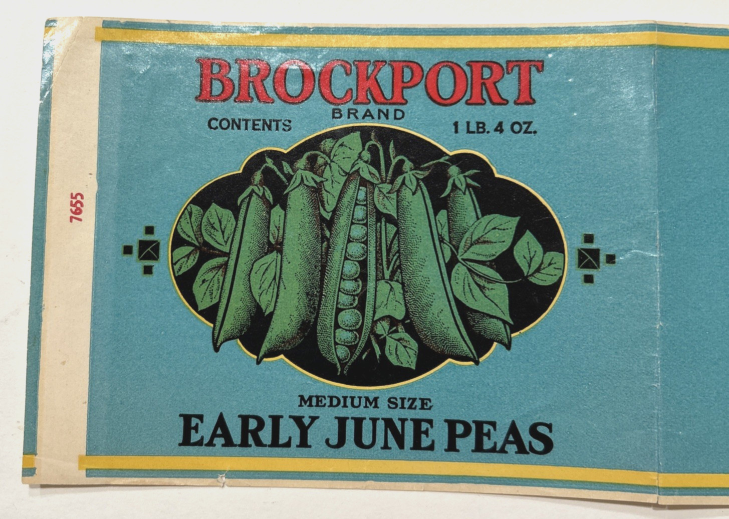 BROCKPORT Early June Peas Can Label Great Atlantic Pacific Tea Co. NEW YORK VTG