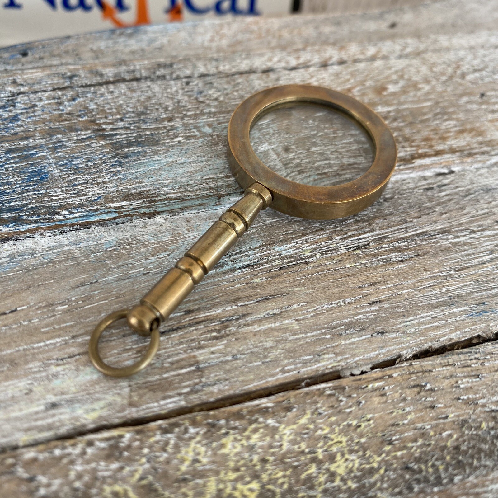 Antique Finish Brass Magnifying Glass - Mini Magnifier -Necklace Monocle Pendant