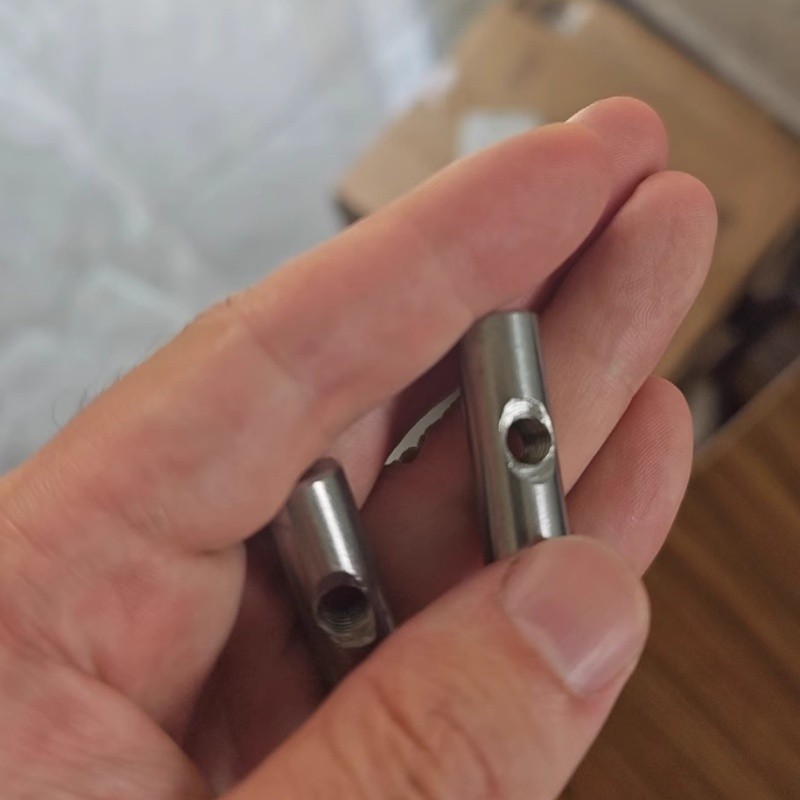 M4 M5 M6 Cross Dowel Barrel Nuts Chair Bed Cot Bolts Dowel Centre Hole Screw