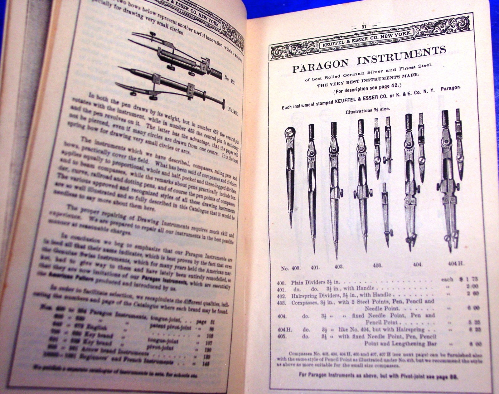 1901 Keuffel Esser Surveying & Drafting Insts. Catalog