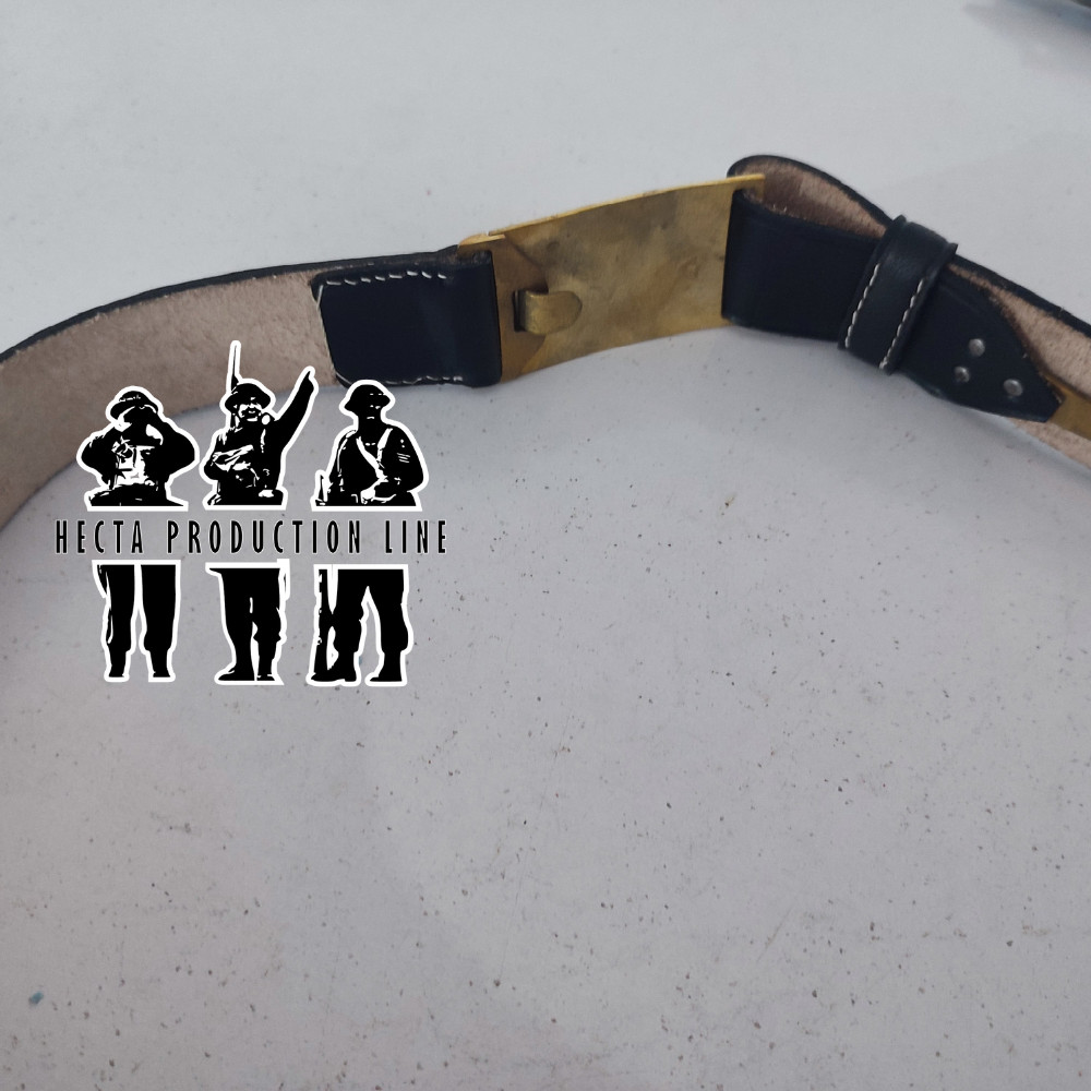 US Army Repro Leather Belt Brass Eagle Buckle – Civil War to WWII Era