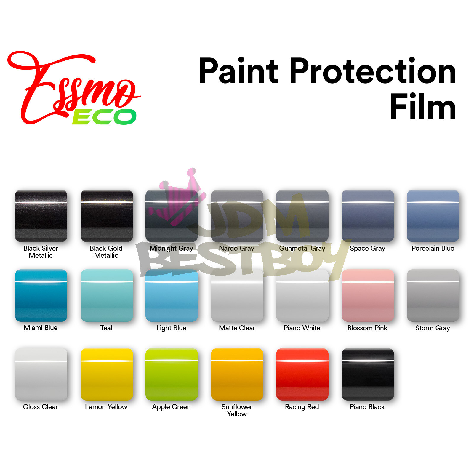 ESSMO PPF Paint Protection Film ECO Gloss Clear Scratch Shield Wrap Bra 7.5mil