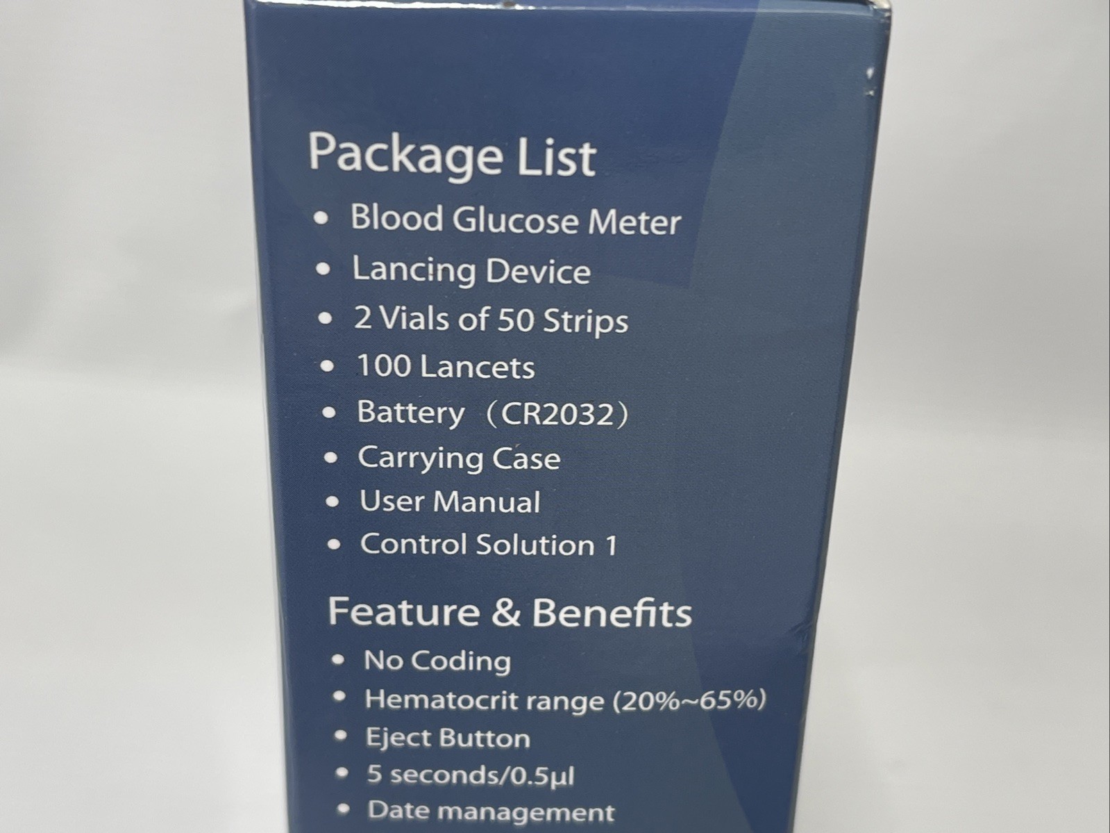 Metene AGM-513S Blood Glucose Monitor System Kit Damaged Box Exp 05/2027 Strips