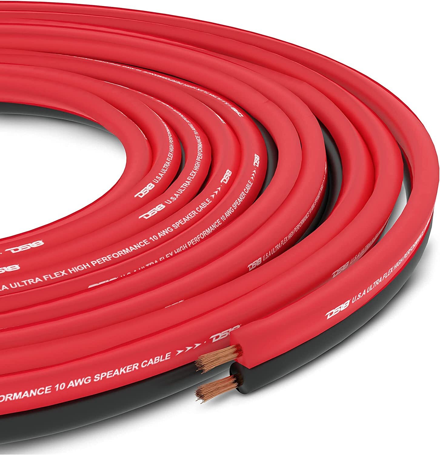 DS18 SW-16GA-100RB 16-GA Ultra Flex Speaker Wire Red and Black 100 Ft