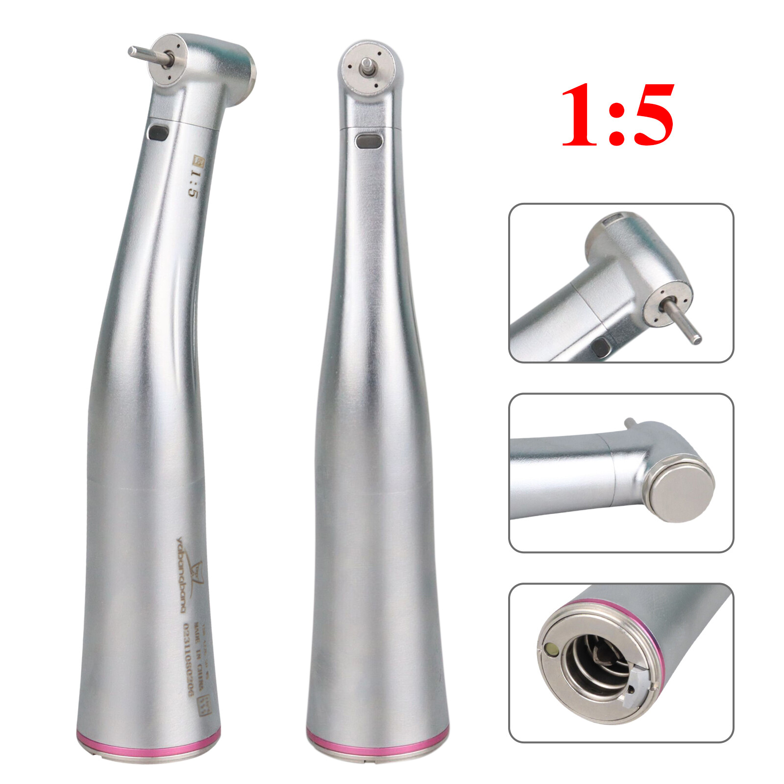Dental 1:5 LED Fiber Optic Contra Angle Handpiece compatible NSK Ti-MAX X95L