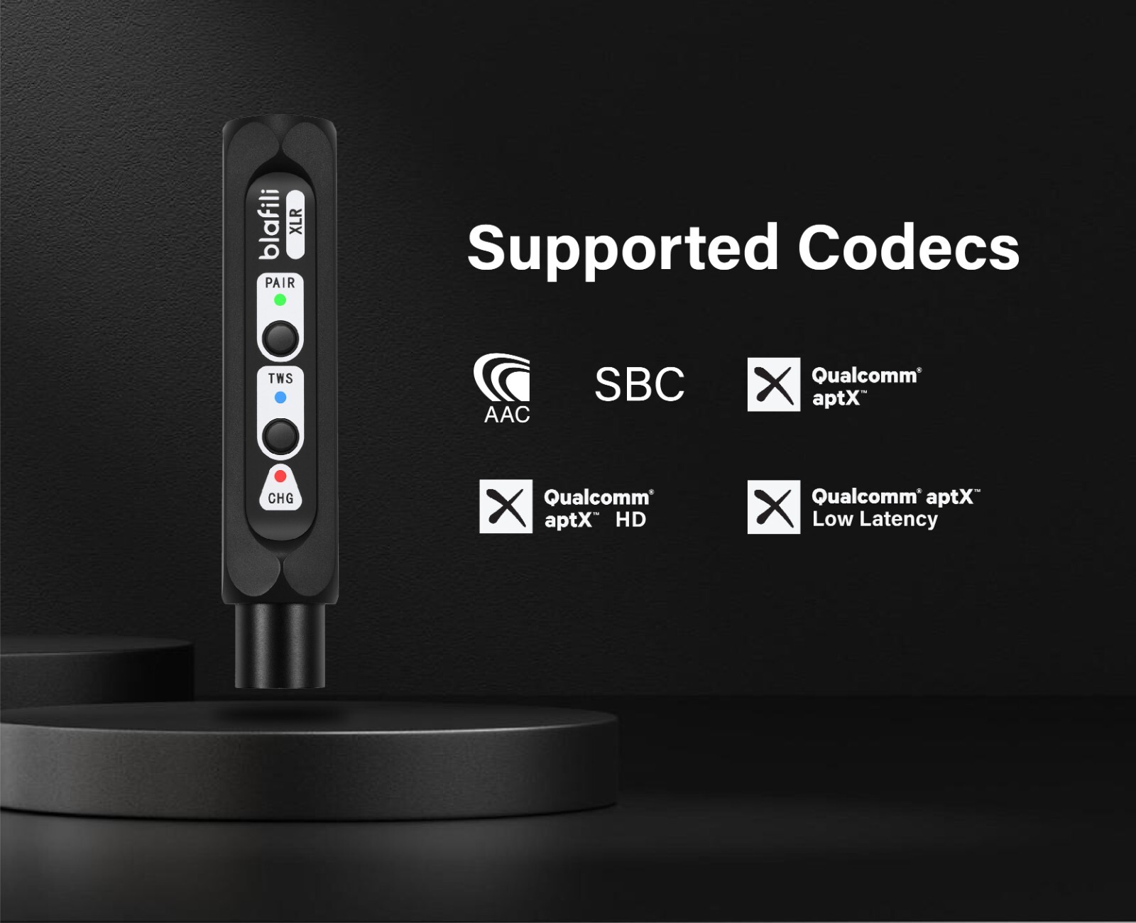 blafili XLR Bluetooth Receiver, Male Plug, For Console, PA, Pro Active Speakers