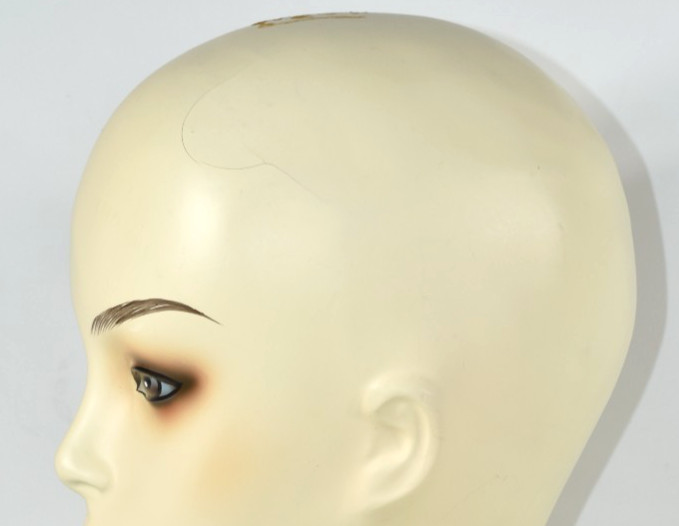 Vintage Mannequin Woman Wig Hat Display Head Bust Painted Makeup Beverly Johnson