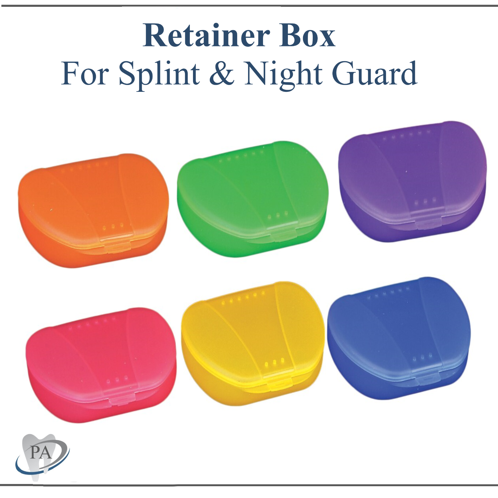 Dental Orthodontic Denture Storage Case Retainer Box Mouth guard Container 1/100