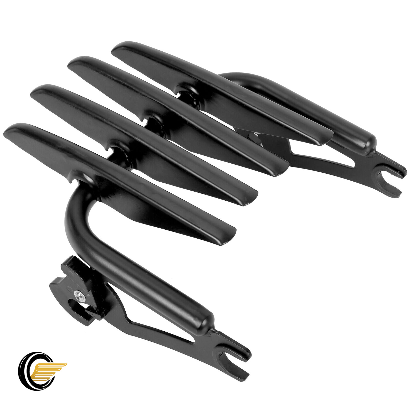 Black Detachable Stealth Luggage Rack For Harley Touring Road King Glide 09-24