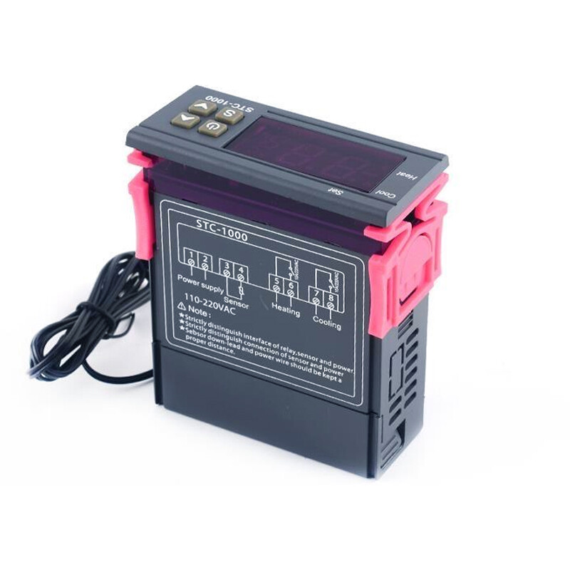 2pcs STC-1000 AC 110V-220V Digital Temperature Controller Thermostat With Sensor