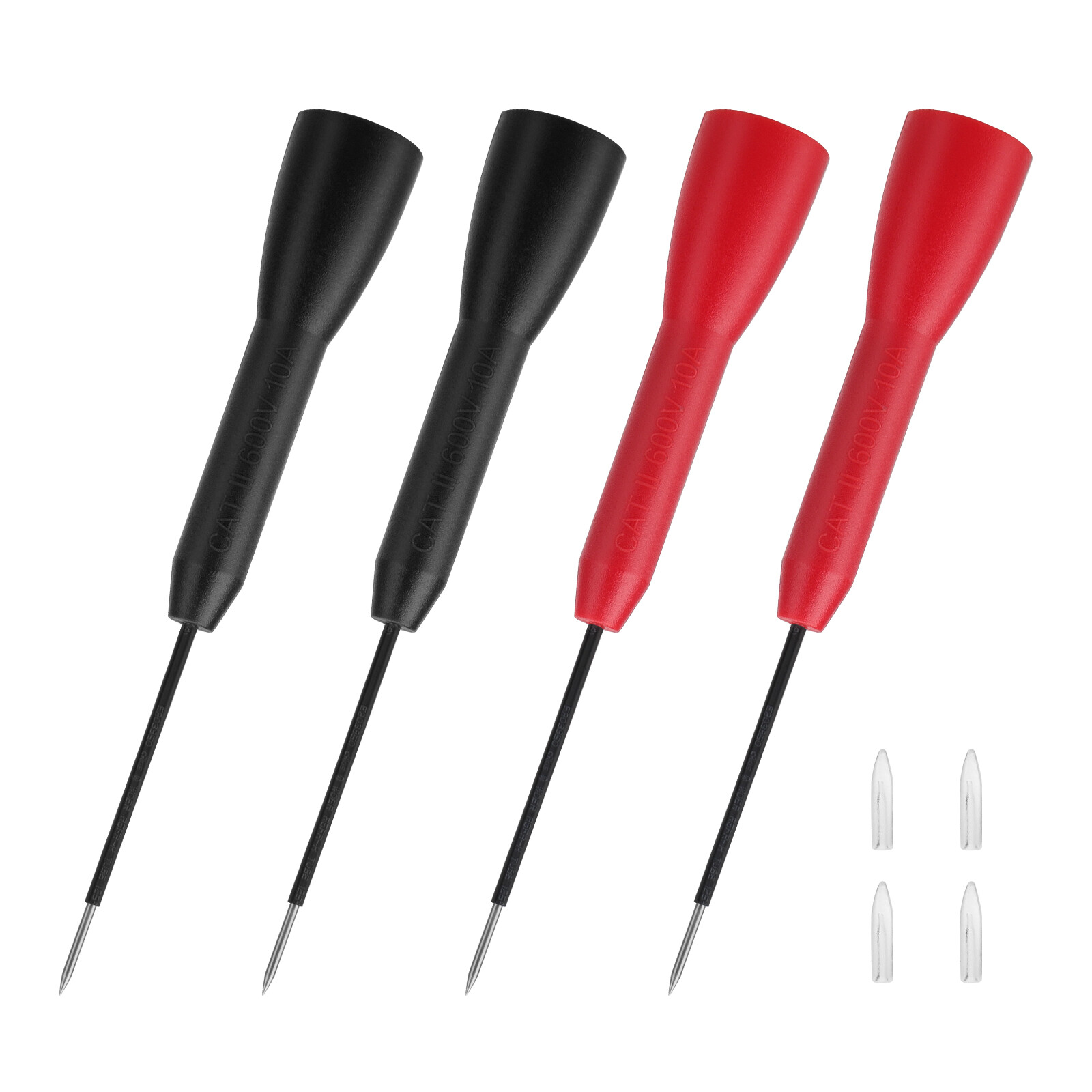 4pcs Multimeter Test Lead Back Probes Sharp Needle Micro Pin For Banana Plug