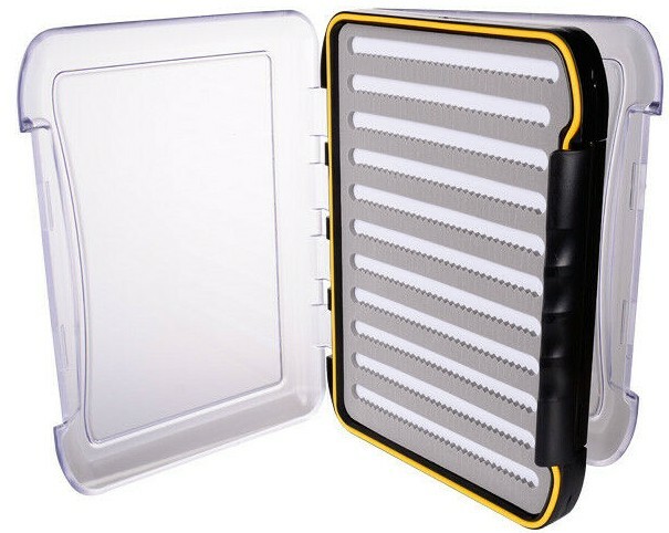 XXL Clear 2 Sided Waterproof Jig Box W/Slit Foam Inserts Ice/Fly Fishing