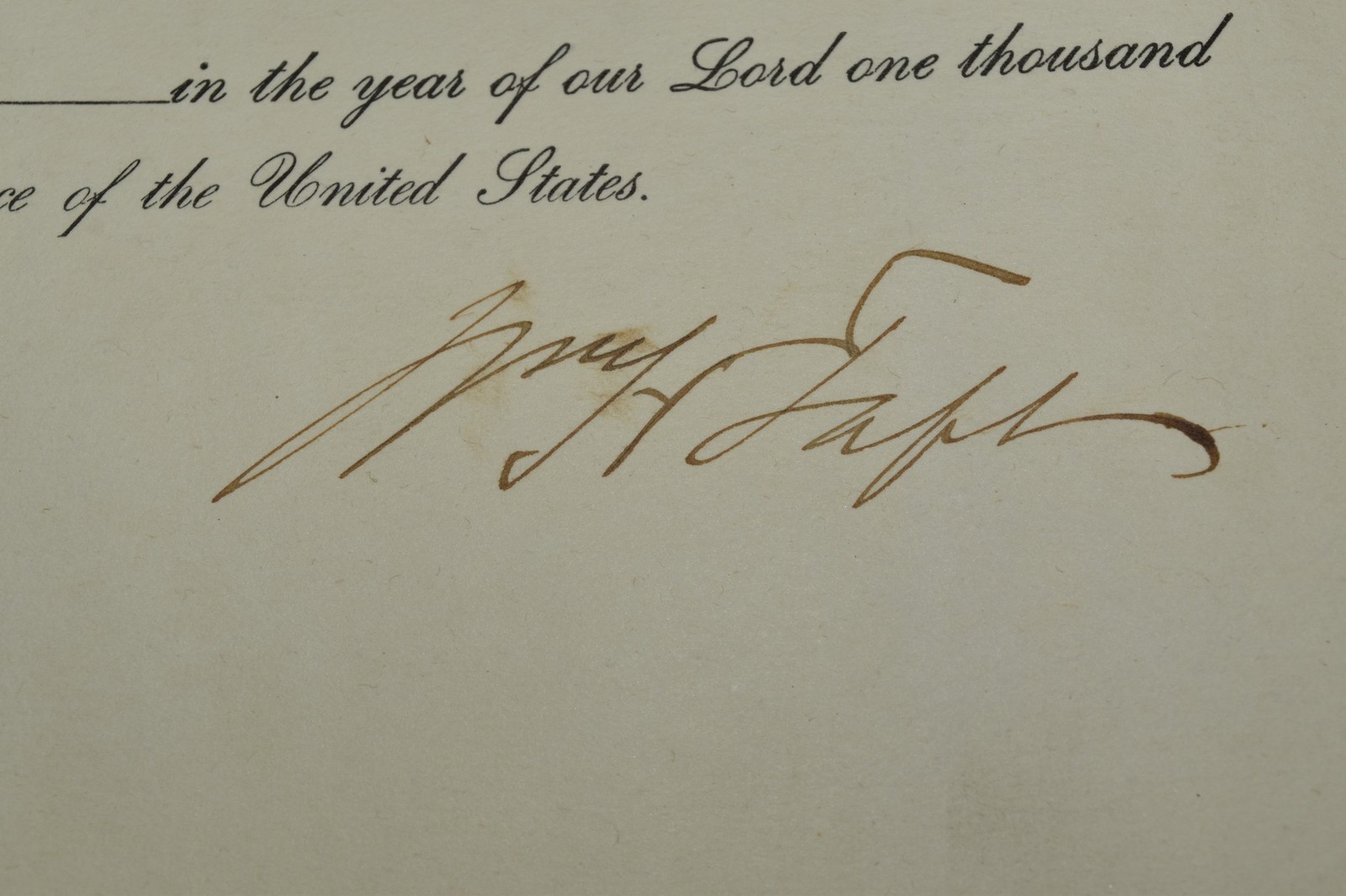 US OFFICIAL MILITARY COMMISSION NOV 1912 SIGNED BY PRESIDENT WILLIAM TAFT (AYK2)