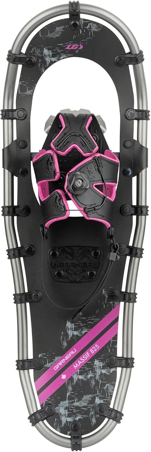Louis Garneau Women's Massif 825 Snowshoes, BOA, Black/Pink (Users 100-200lbs)