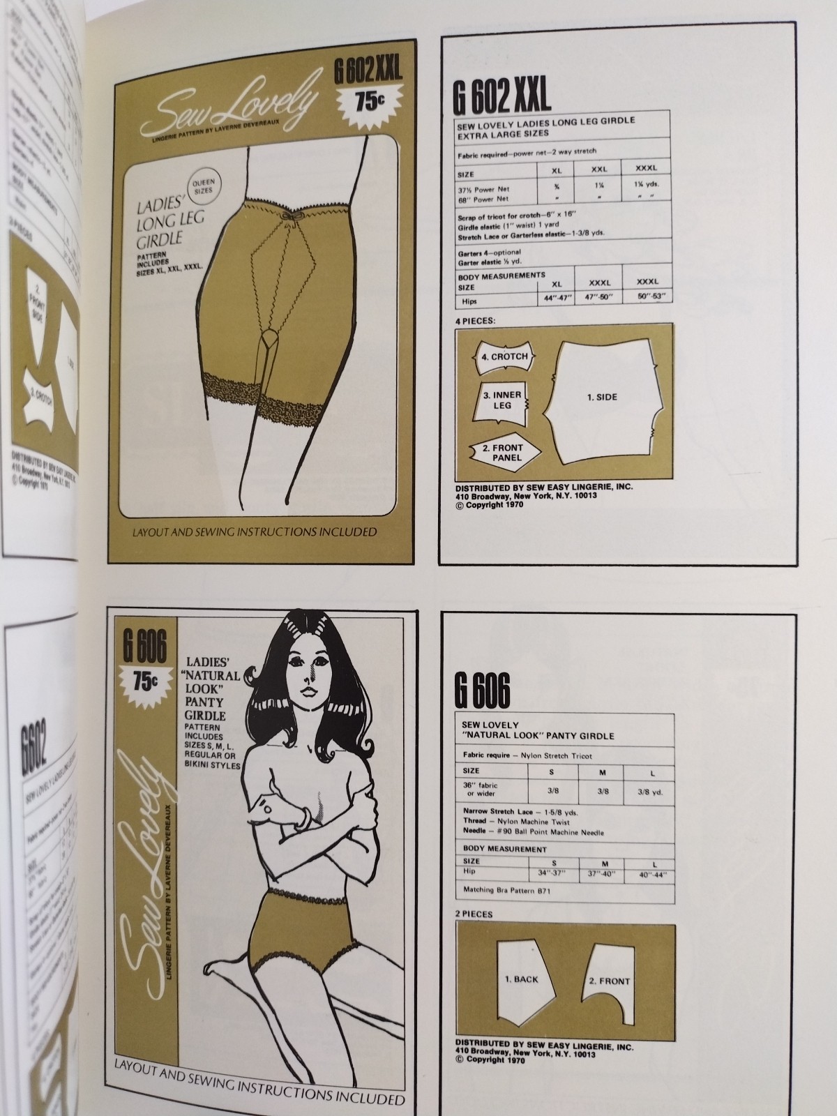 Sew Lovely Lingerie by Laverne Devereaux GIRDLE & BRA Sewing Techniques BOOK 70s