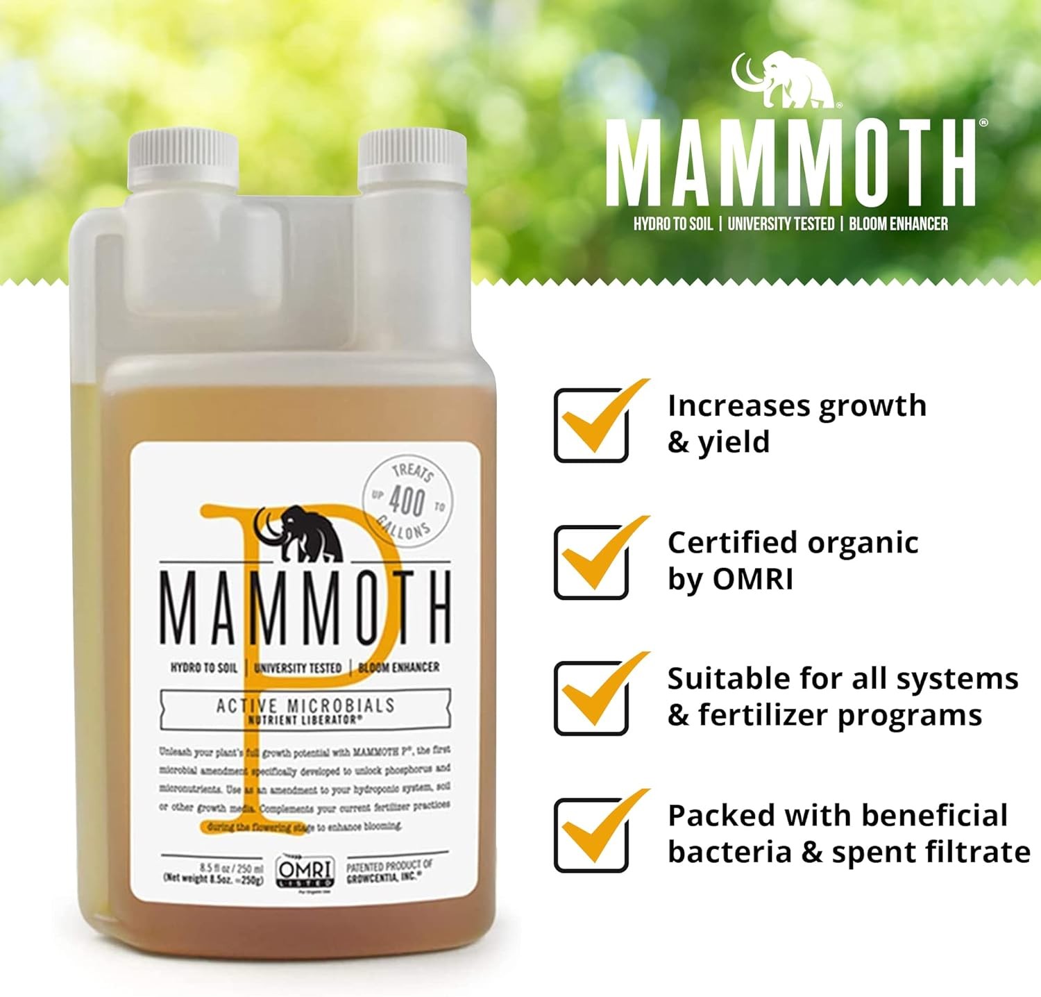 Mammoth P Microbes Concentrated Organic Bloom Booster - 250ml