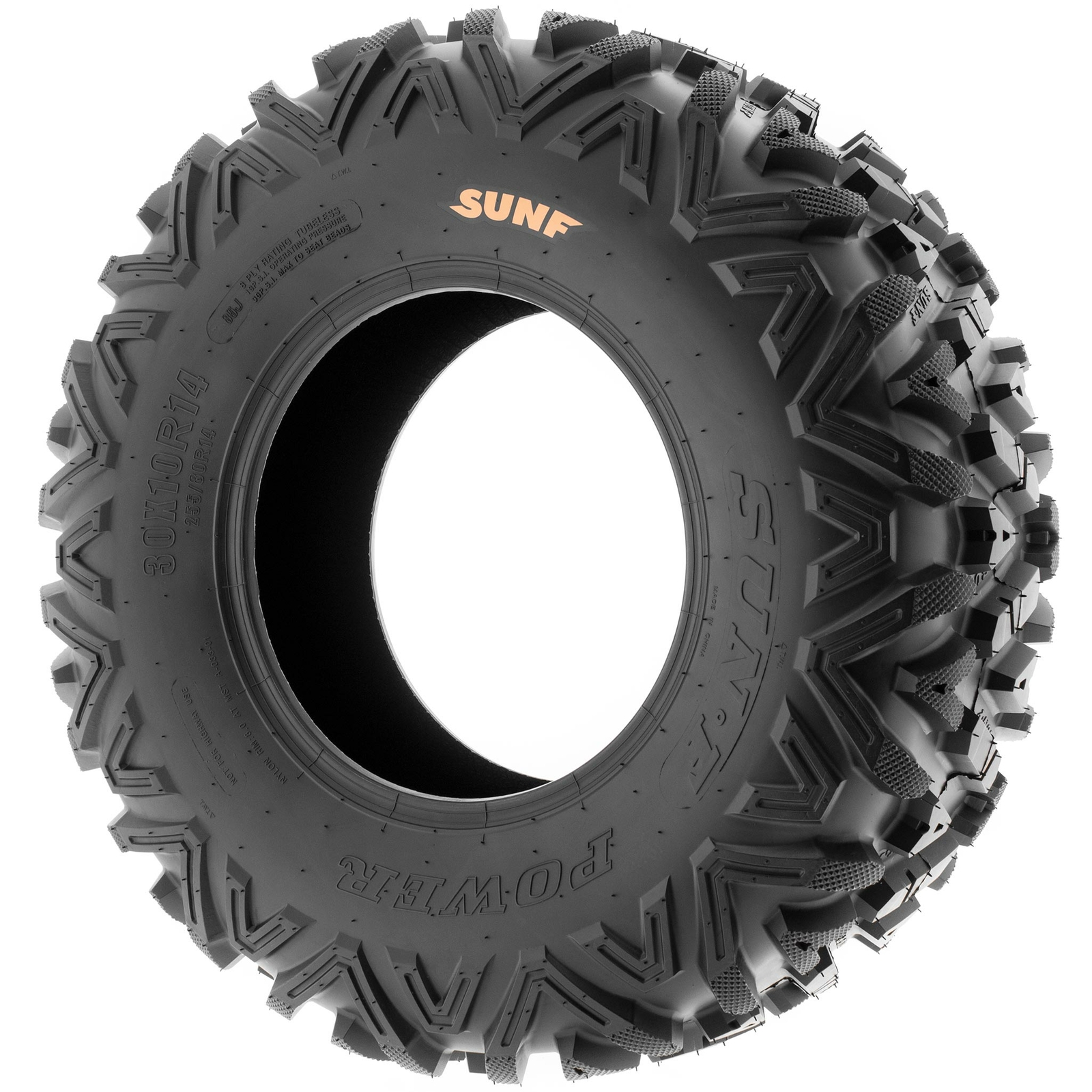 SunF A033 Power I All Terrain ATV UTV Tubeless Tires [Set of 4]