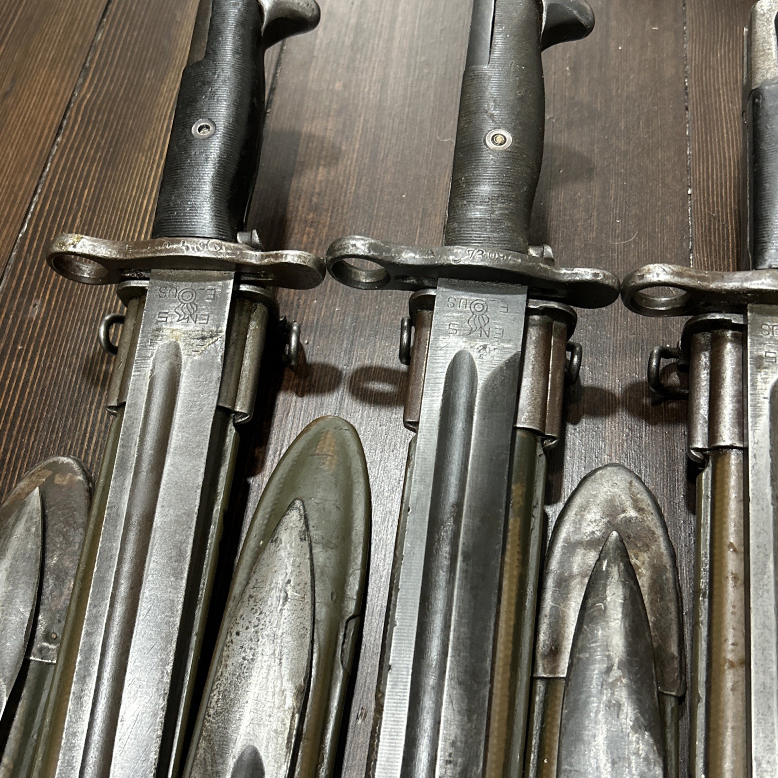 Original M1 Garand bayonet US marked w/ E-US scabbard also fits 1903 1903A3 NICE