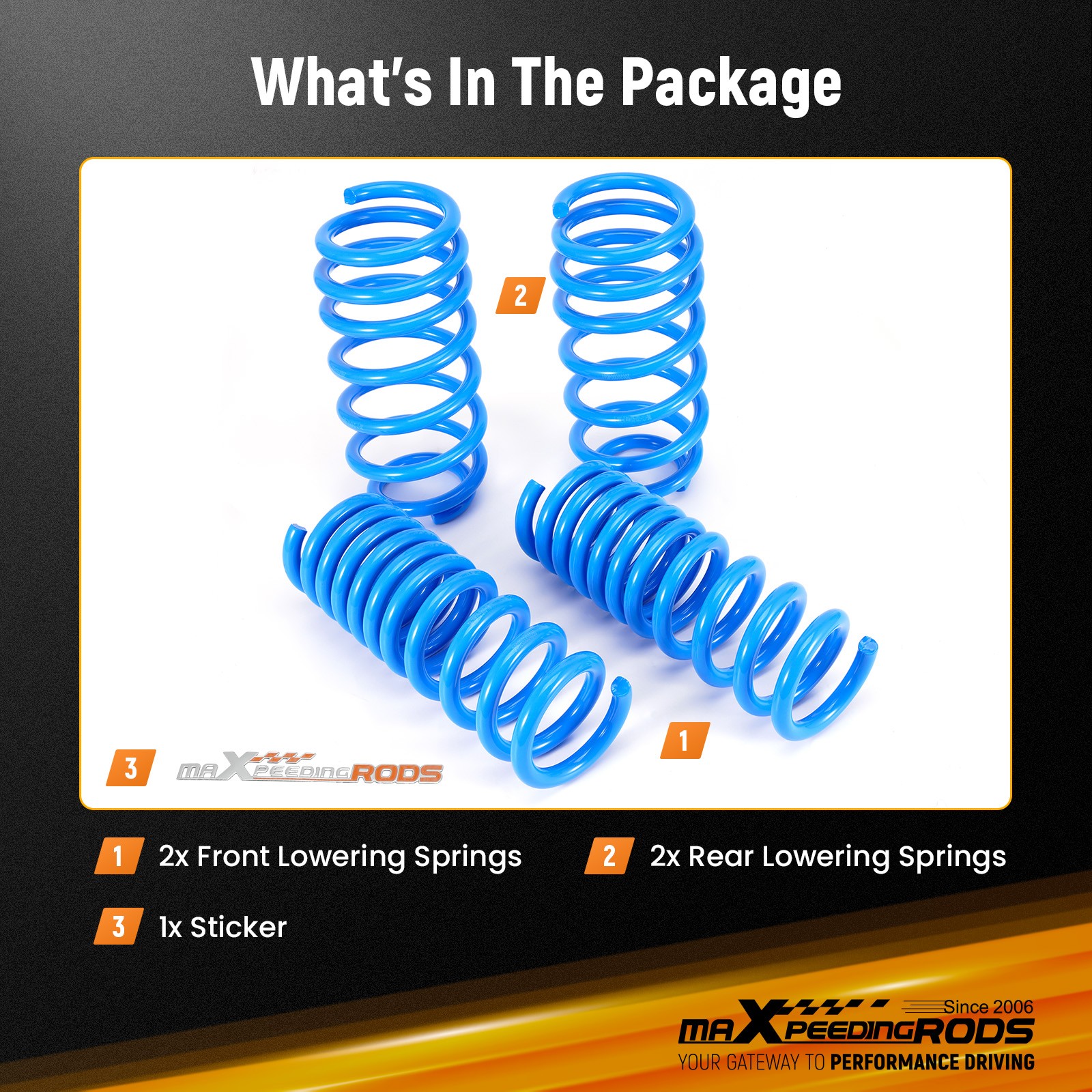 MaXpeedingrods Lowering Springs 2.2"F / 2.2"R For Dodge Challenger RWD 2008-2023