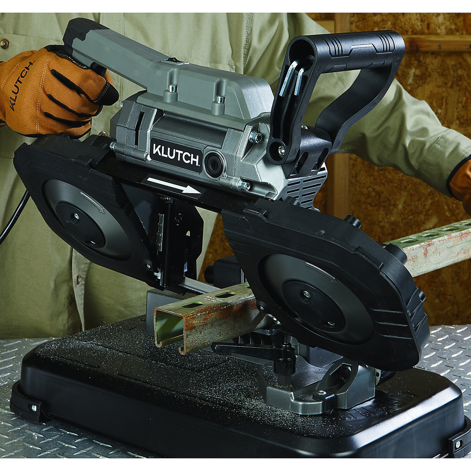 Klutch Electric Portable Benchtop Bandsaw, 120V