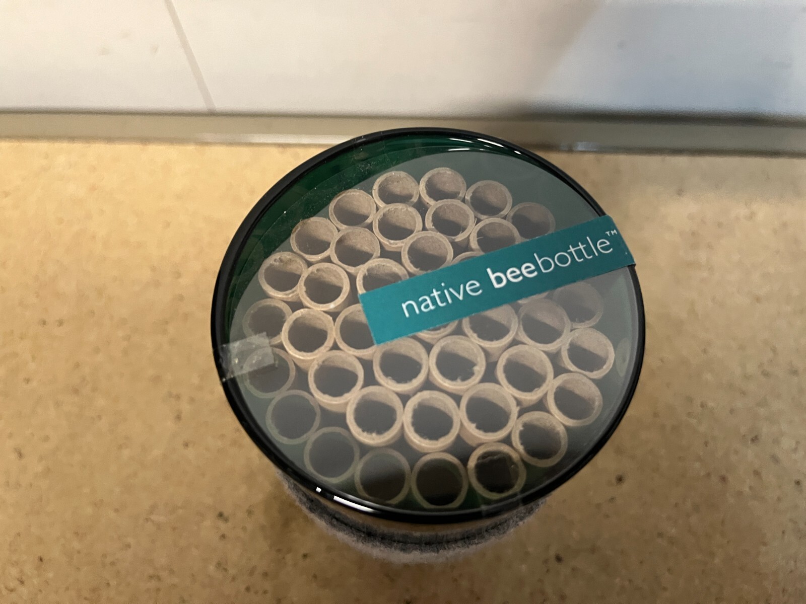 Native Bee Bottle Bee House Hotel Wild Pollinator Bee Habitat Garden Recycled