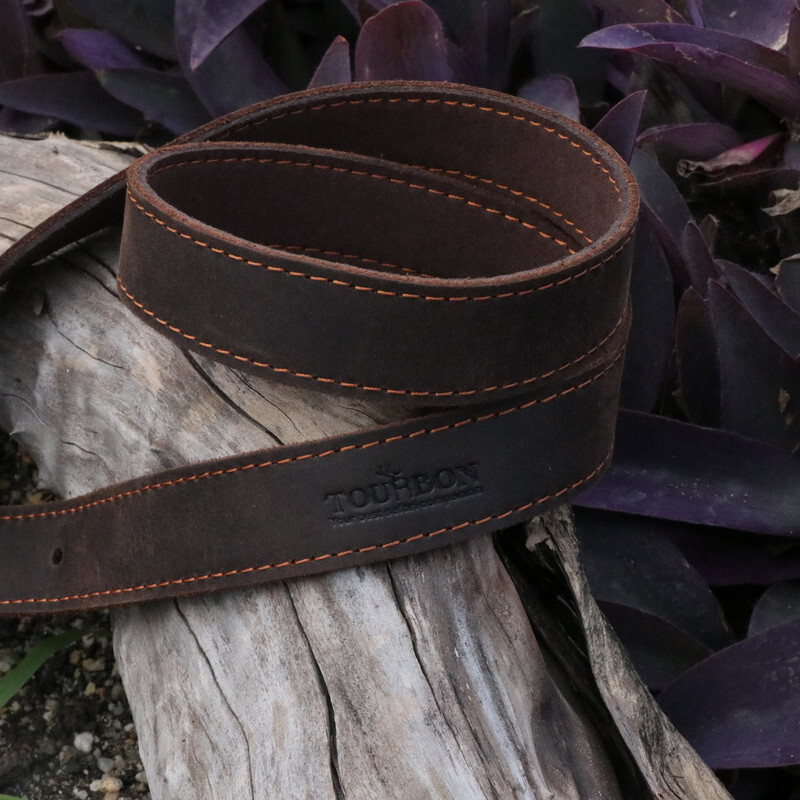 Tourbon Buffalo Leather Rifle Gun Sling_Crazy Horse Adjustable Handmade_1" Wide