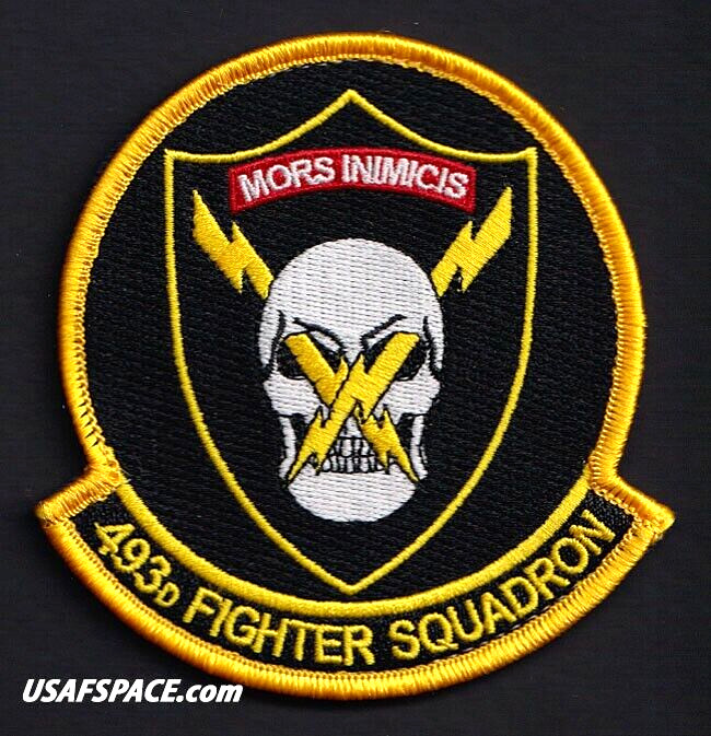 USAF 493RD FIGHTER SQ - MORS INIMICIS -RAF Lakenheath, UK- ORIGINAL FRIDAY PATCH