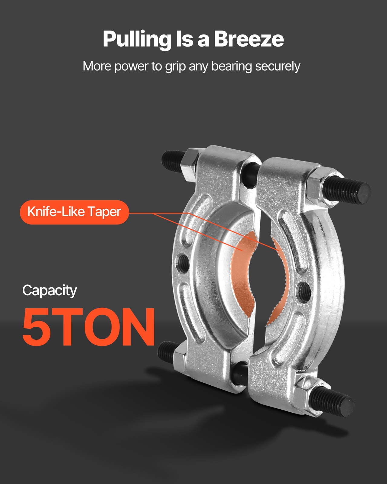 VEVOR 14 PCS Bearing Puller Set Bearing Separator Splitter Tool with Case 5 Ton