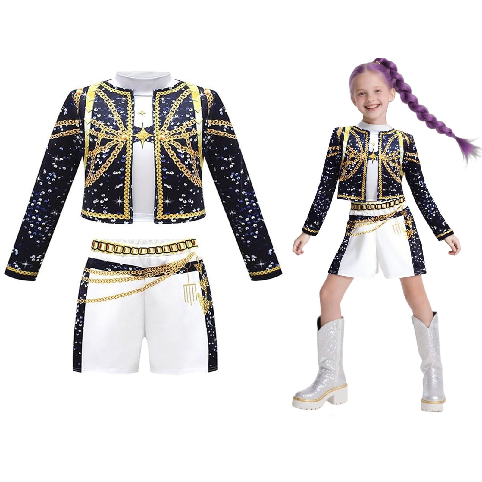 Girls Kids KPop Demon Hunters Costume Rumi Zoey Mira Cosplay Christmas Outfits