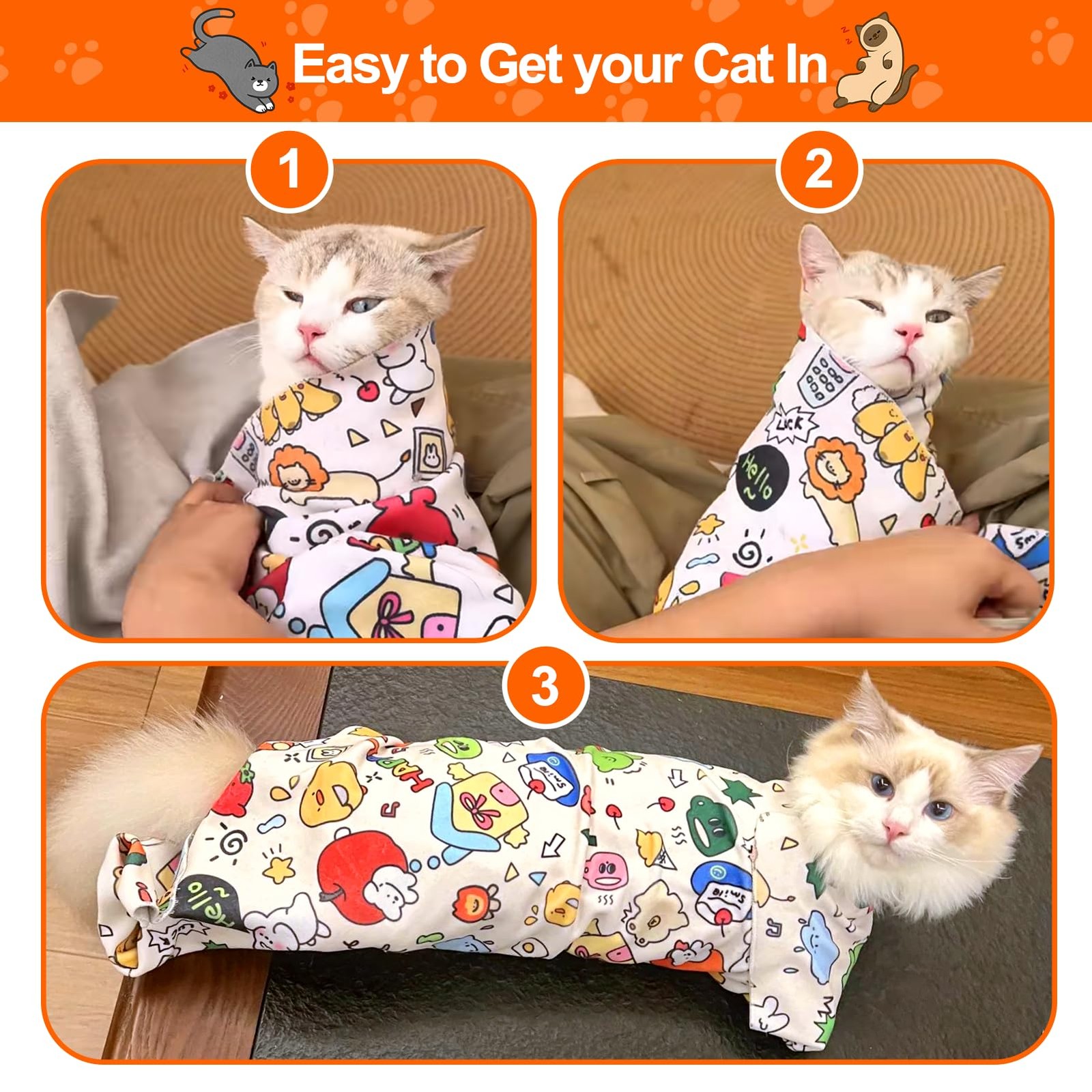 "Cat Grooming Supplies - Cat Wrap for Cutting Nails with Cat Nail Clipper, Cat..