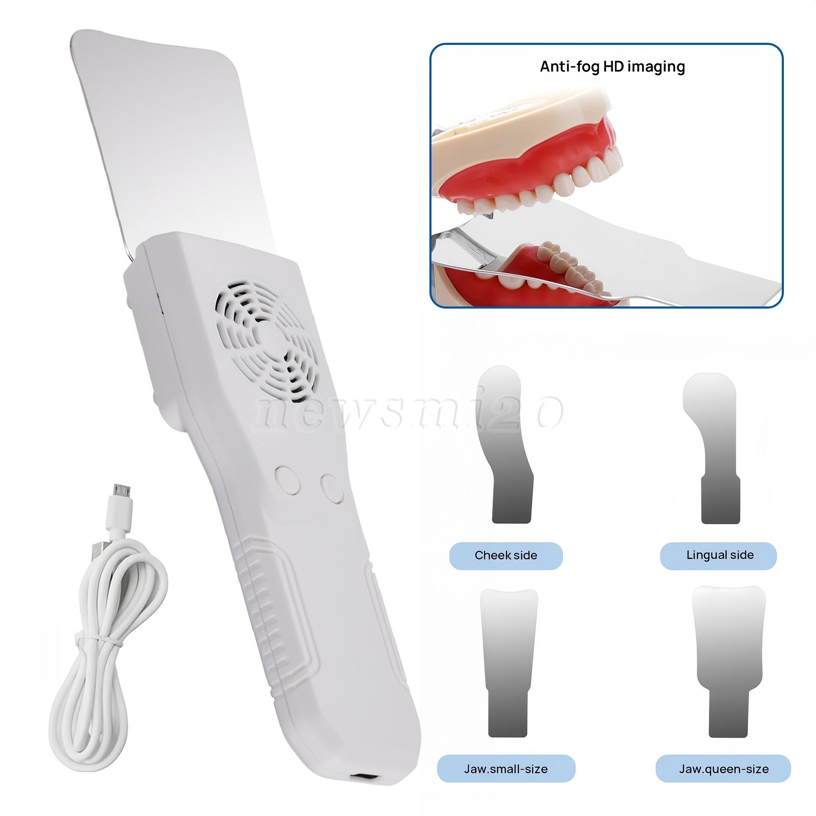Dental Occlusal Mirror Fog Free LED Intra Oral Photo System 4 Mirrors Anti-Fog